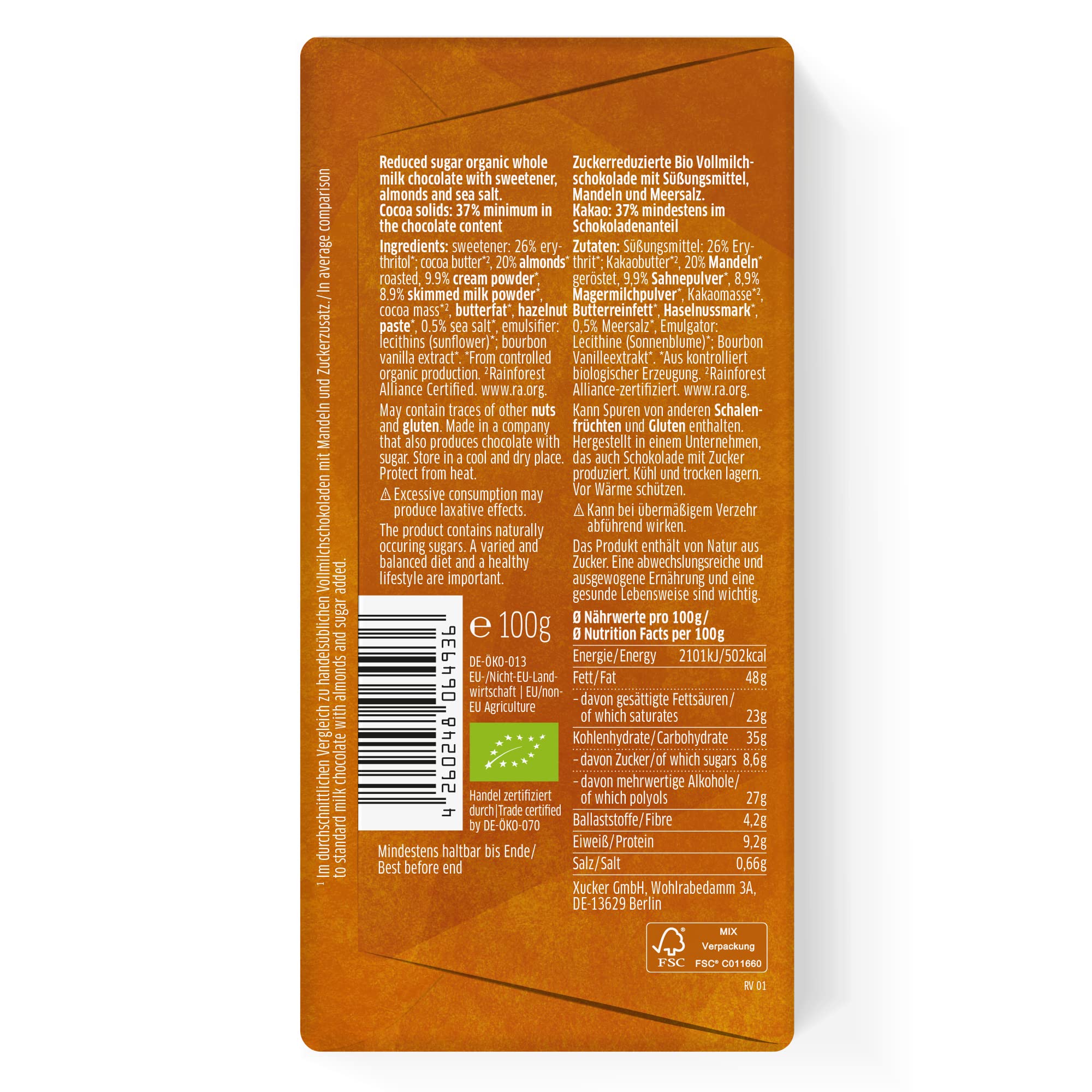 xucker-bio-schokolade-ohne-zucker-mandel-meersalz-100-g-mit-erythrit image 4
