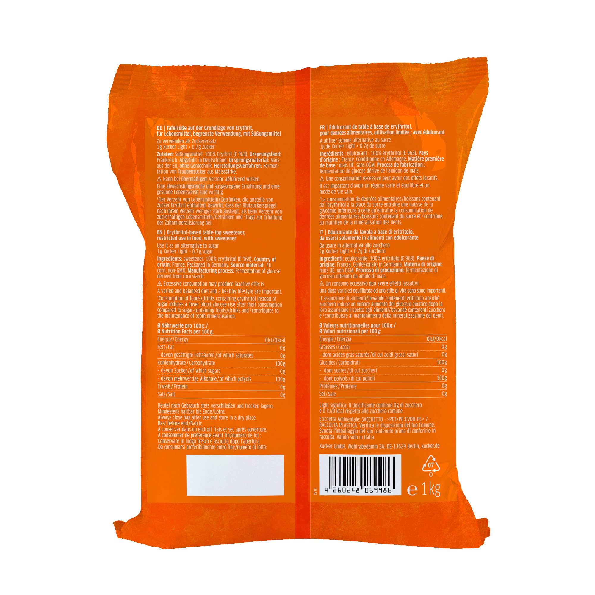 xucker-light-erythrit-1-kg-nachf-llbeutel-kalorienfreier-zuckerersatz image 2