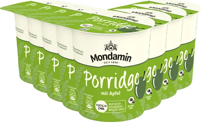 mondamin-snack-becher-porridge-apfel-8x-70-g image 1