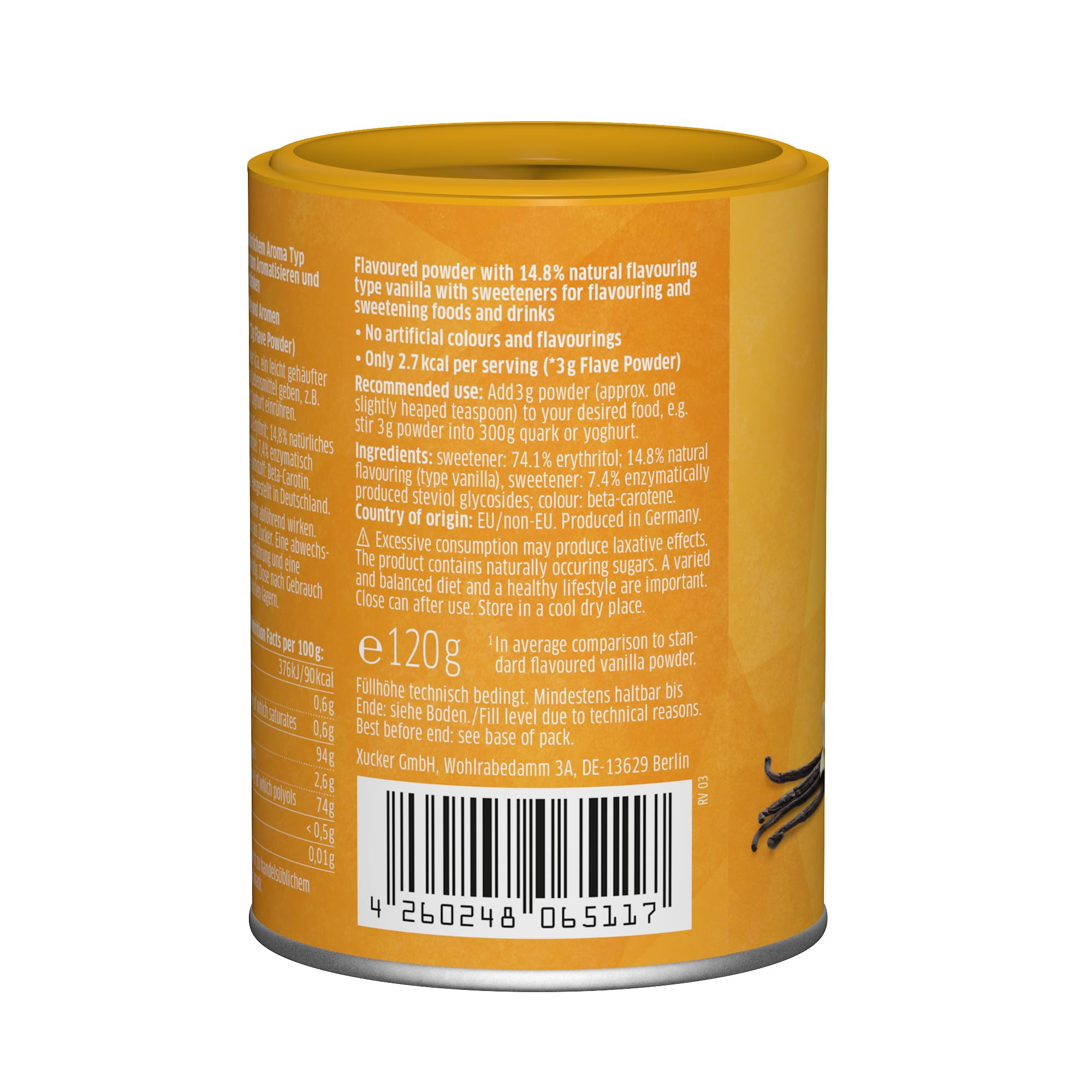 xucker-flave-powder-vanille-120-g-zuckerfreies-geschmackspulver image 8