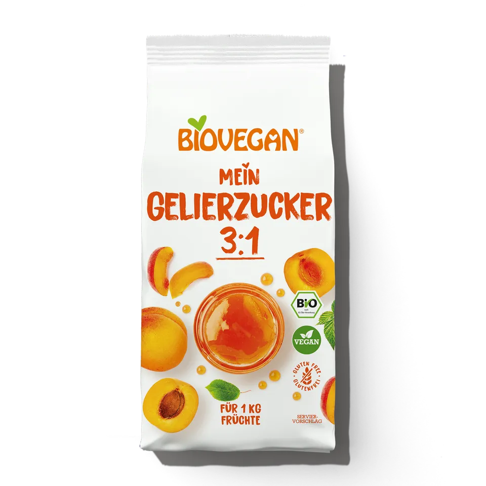 biovegan-gelierzucker-3-1-bio-rohrohrzucker-mit-apfelpektin-f-r-marmelade image 1