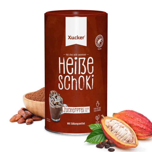 xucker-hei-e-schoki-trinkschokolade-ohne-zucker-mit-xylit-800-g image 1