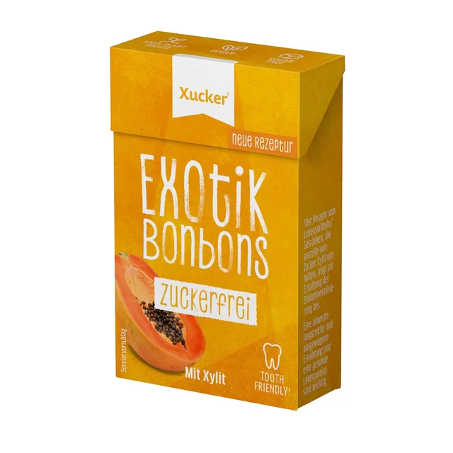 xucker-xylit-bonbons-exotik-ohne-talkum-50g-zuckerfrei image 1