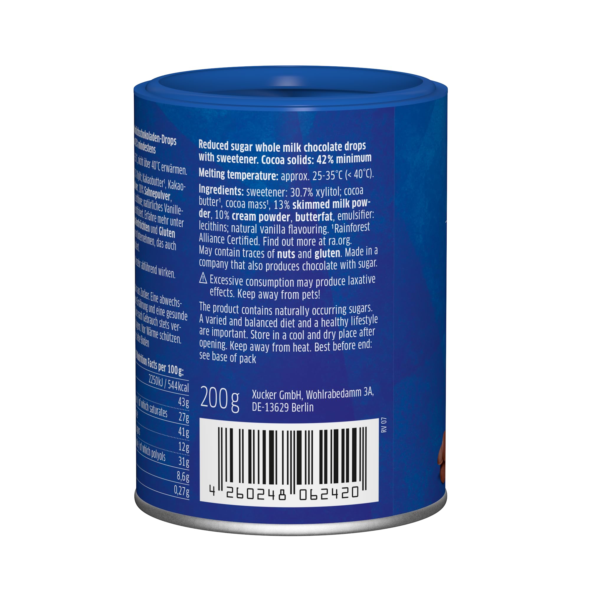 xucker-schoko-drops-vollmilch-mit-xylit-200-g-min-42-kakao image 8
