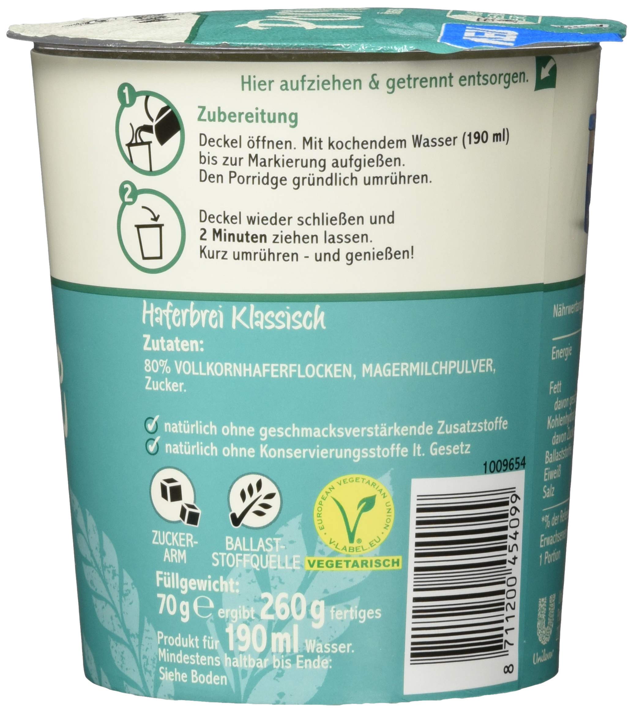 mondamin-porridge-klassisch-snackbecher-8x-70-g-fertig-in-2-minuten image 2