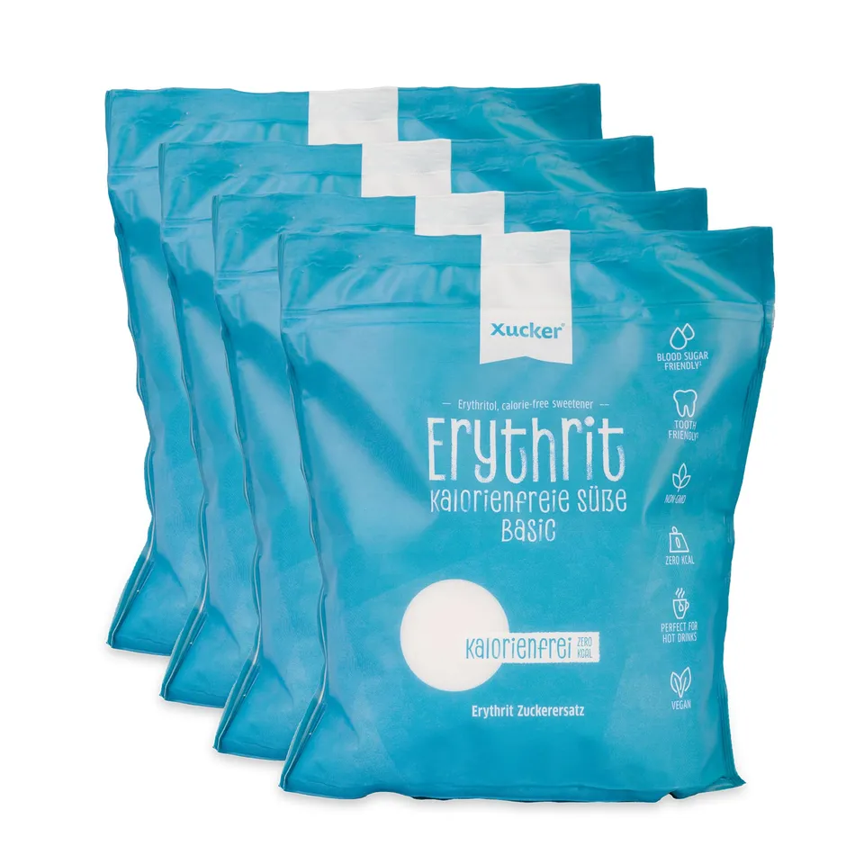 xucker-basic-erythrit-4x-1-kg-nachf-llbeutel-kalorienfreier-zuckerersatz image 1
