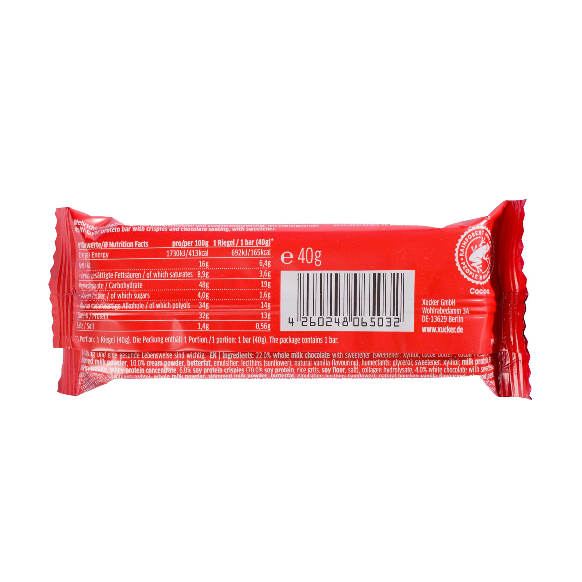 xucker-crispy-chocolate-bar-protein-schokoriegel-zuckerarm-12-x-40-g image 2