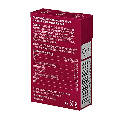 xucker-xylit-bonbons-kirsche-50-g-zuckerfrei-vegan-zahnfreundlich image 8