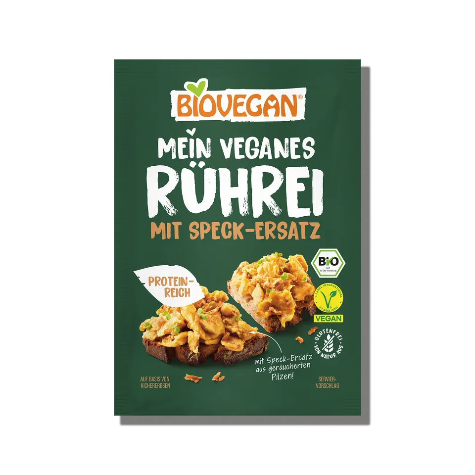 biovegan-veganes-r-hrei-mit-speck-ersatz-fertig-mix-auf-kichererbsenbasis image 1