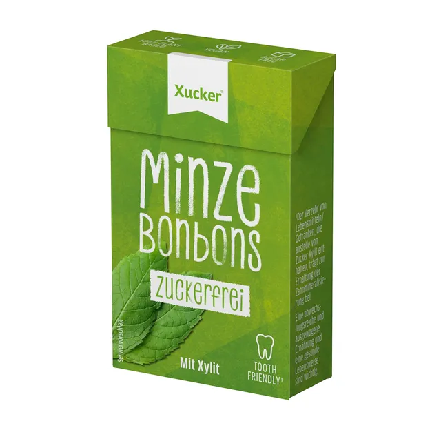 xucker-zuckerfreie-zahnpflege-bonbons-minze-mit-xylit-50-g-vegan image 1